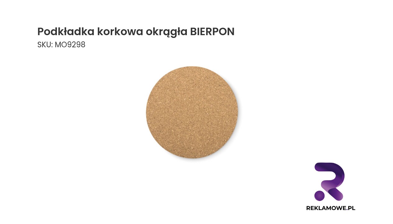 Podkładka korkowa okrągła z logo BIERPON