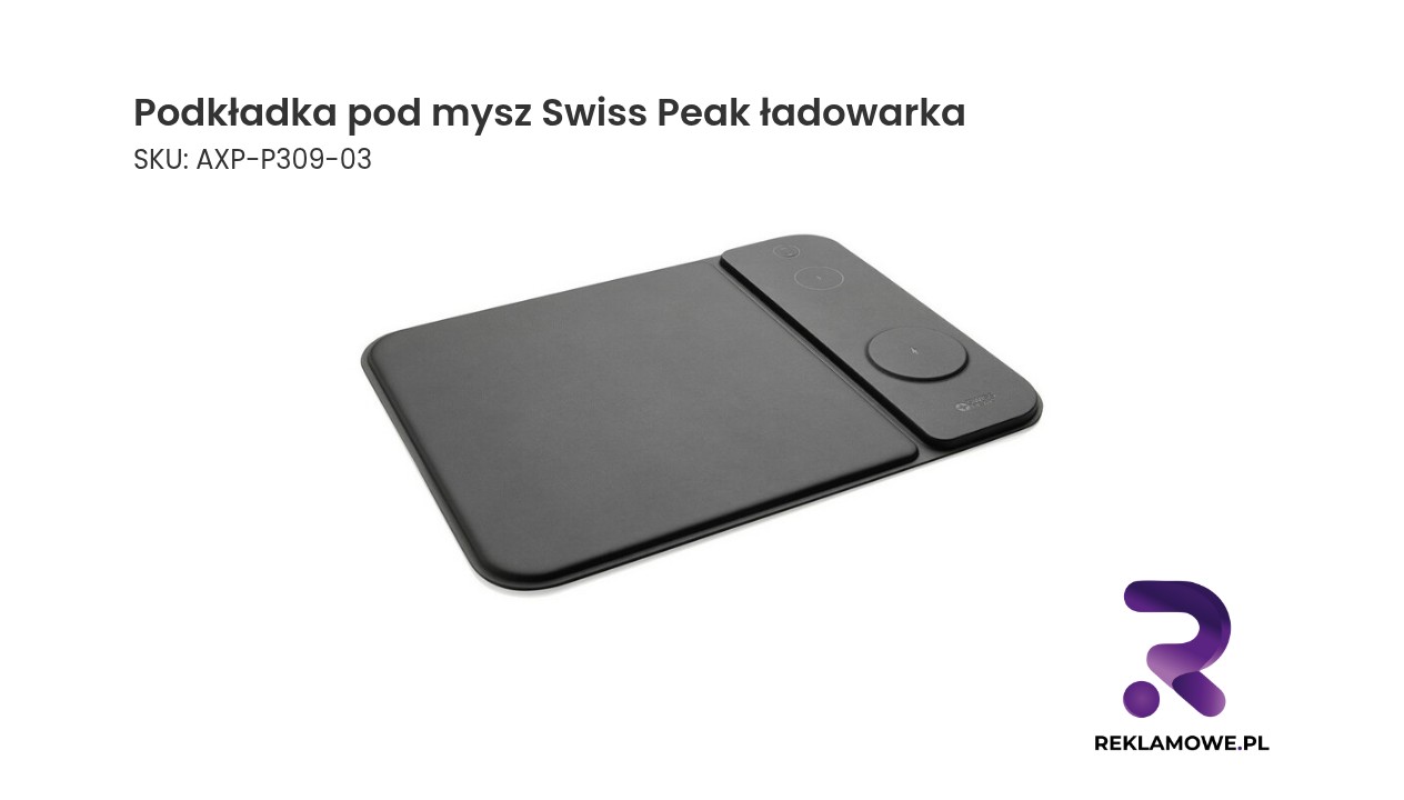 Podkładka pod mysz Swiss Peak z funkcją ładowania bezprzewodowego