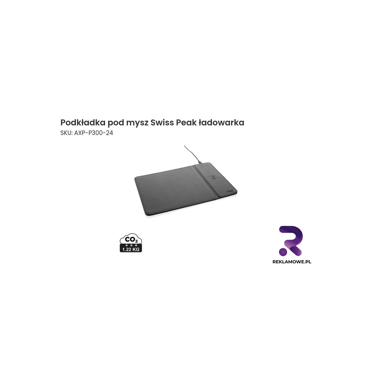 Podkładka pod mysz Swiss Peak z funkcją ładowania