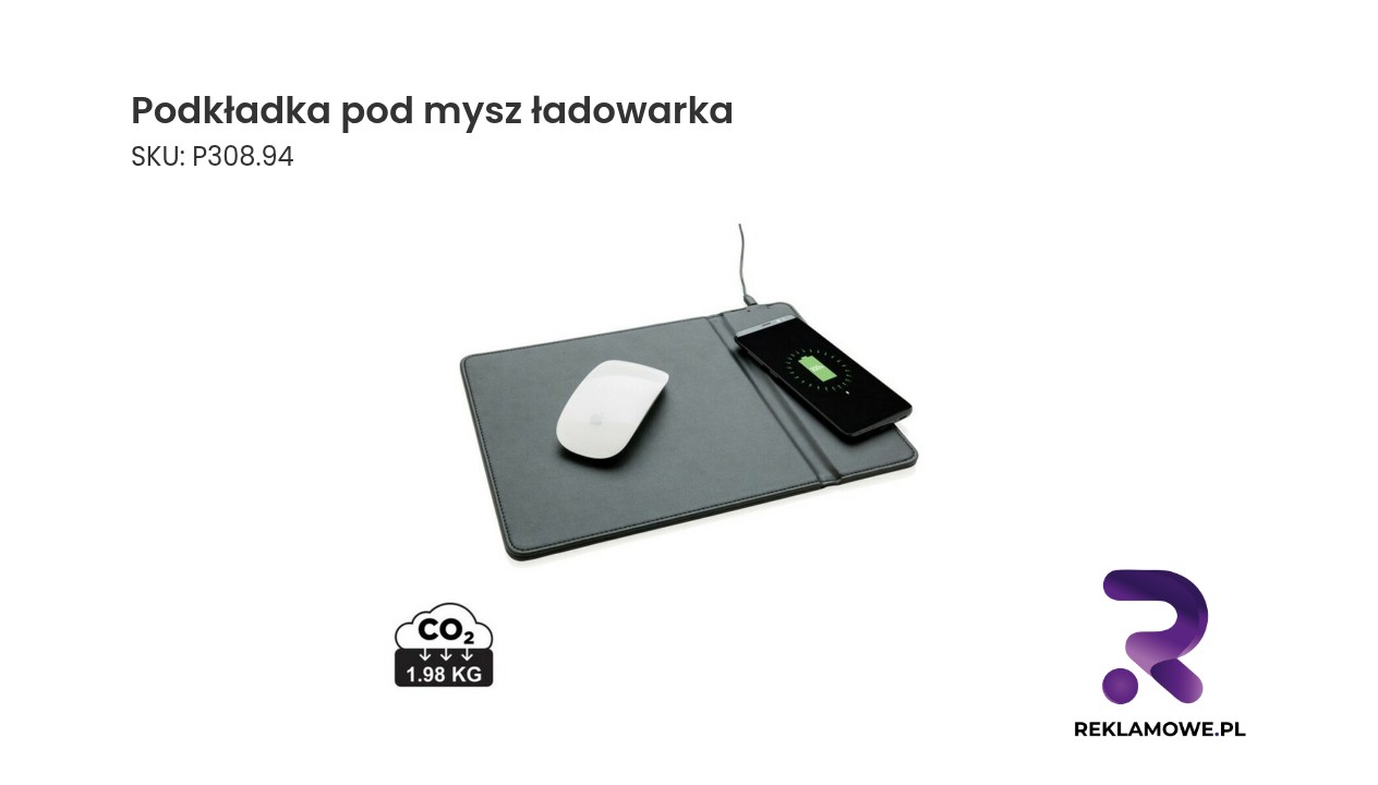 Podkładka pod mysz z funkcją ładowania bezprzewodowego