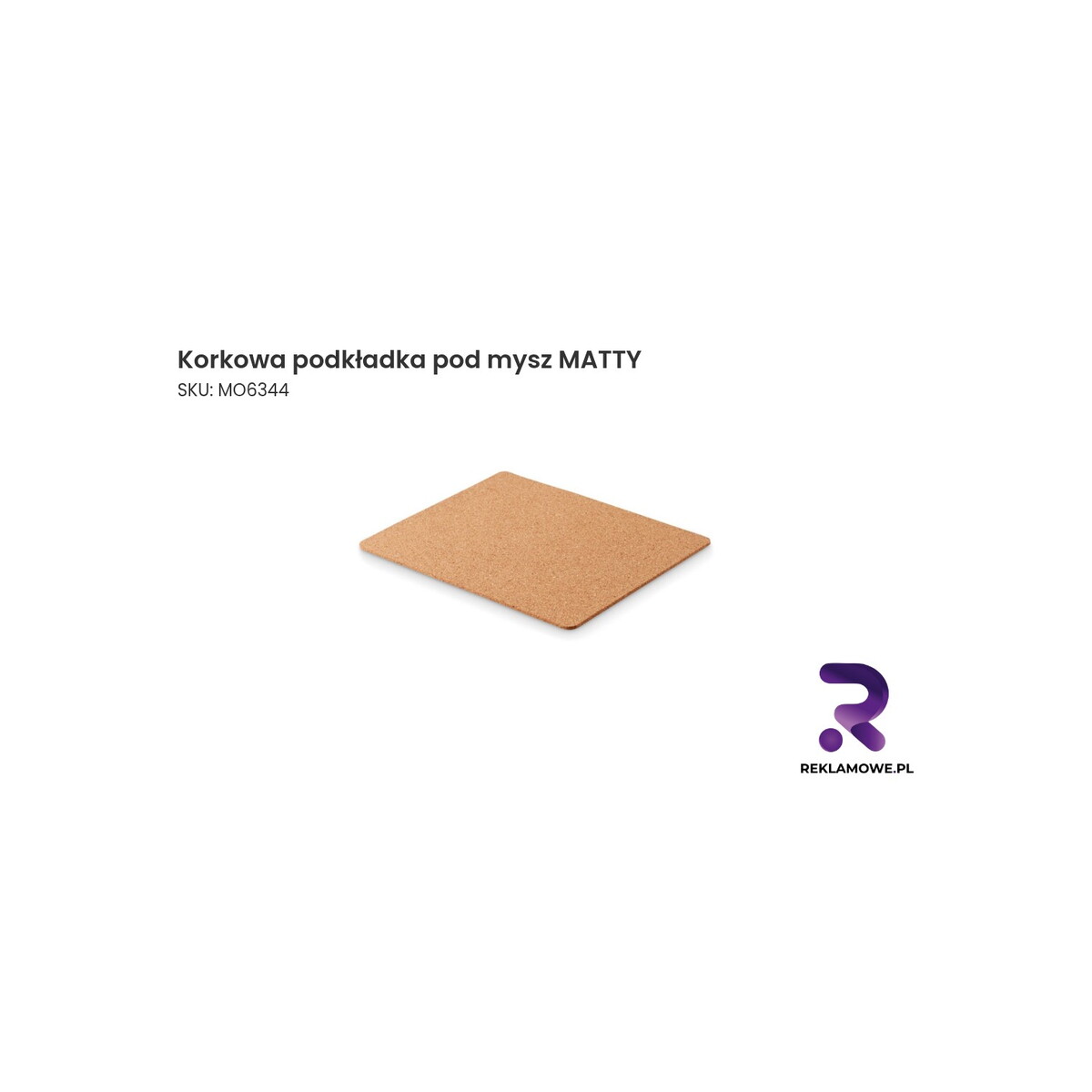 Ekologiczna korkowa podkładka pod mysz MATTY