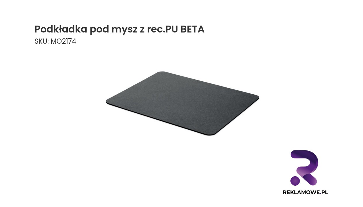 Podkładka pod mysz wykonana z recyklingowanego PU, model BETA